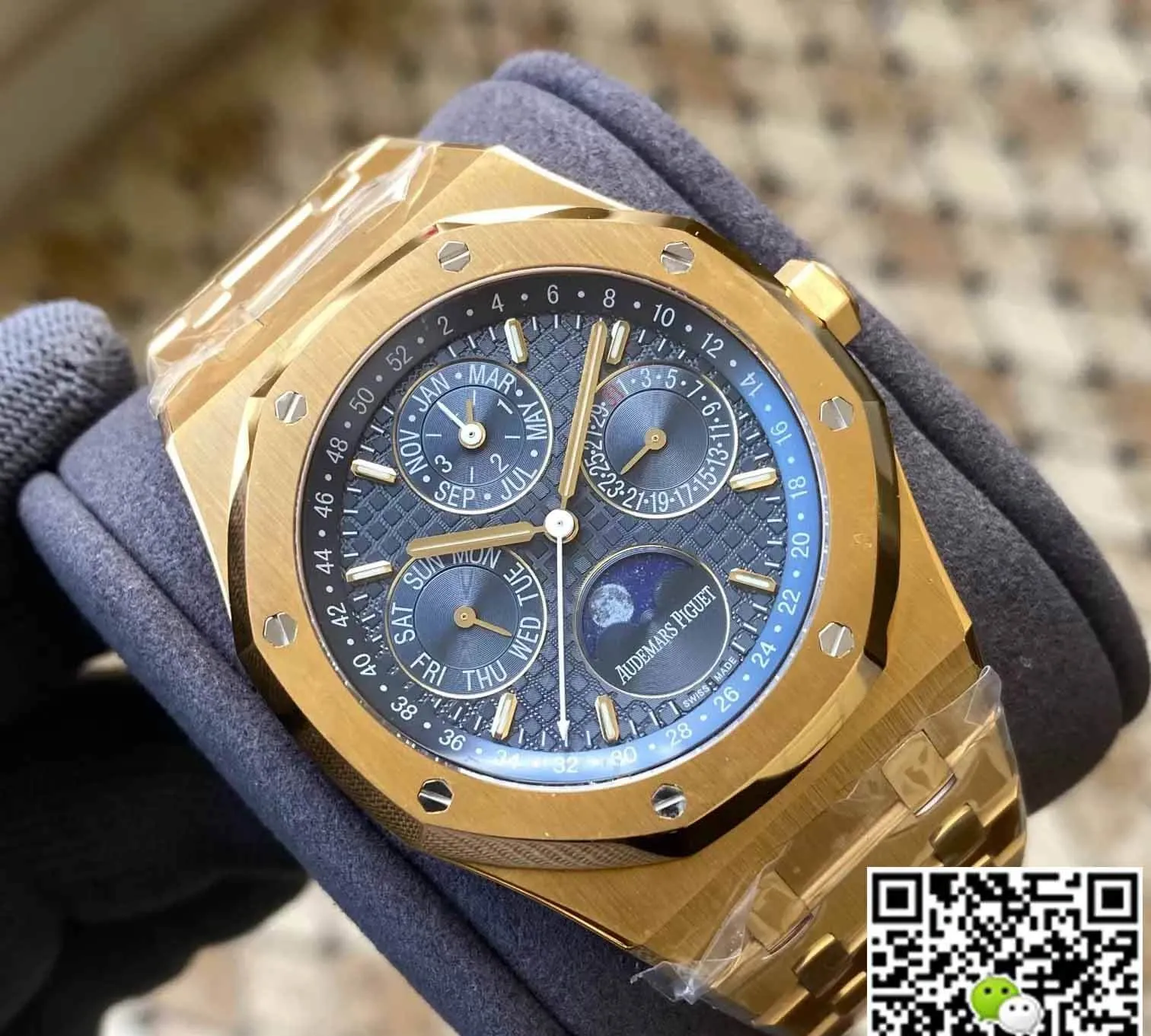 Audemars Piguet Royal Oak 26574BA.OO.1220BA.01 APS Factory 1:1 Best Edition Replica Watch Yellow Strap